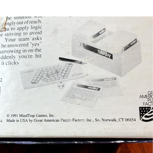 MINDTRAP vintage card game ages 12+ USA - Picture 2 of 2